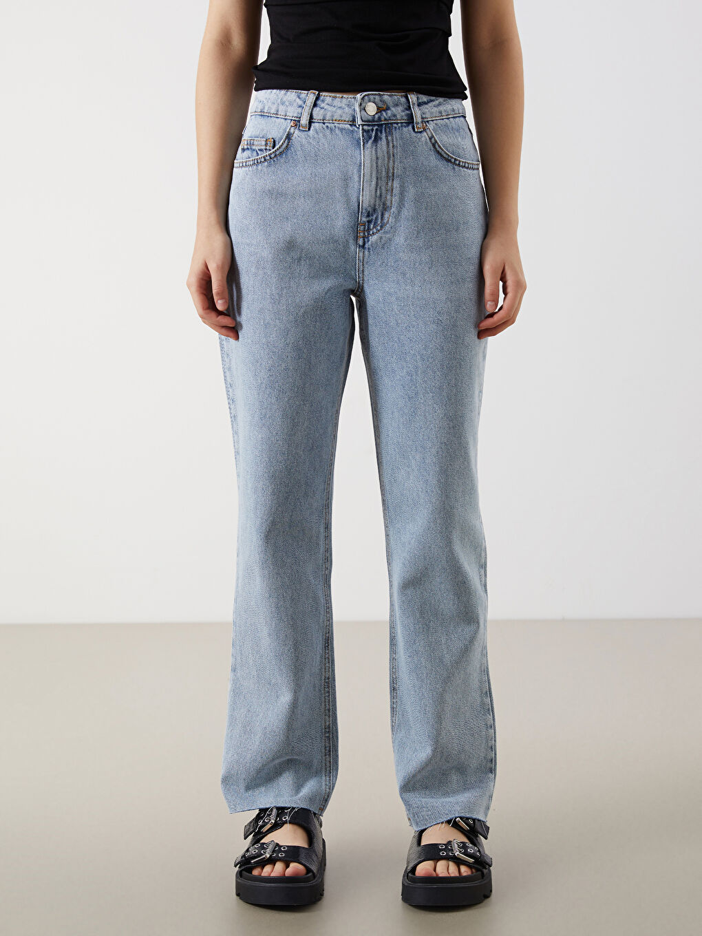 Straight Fit Women's Jeans -S5DO67Z8-K9M