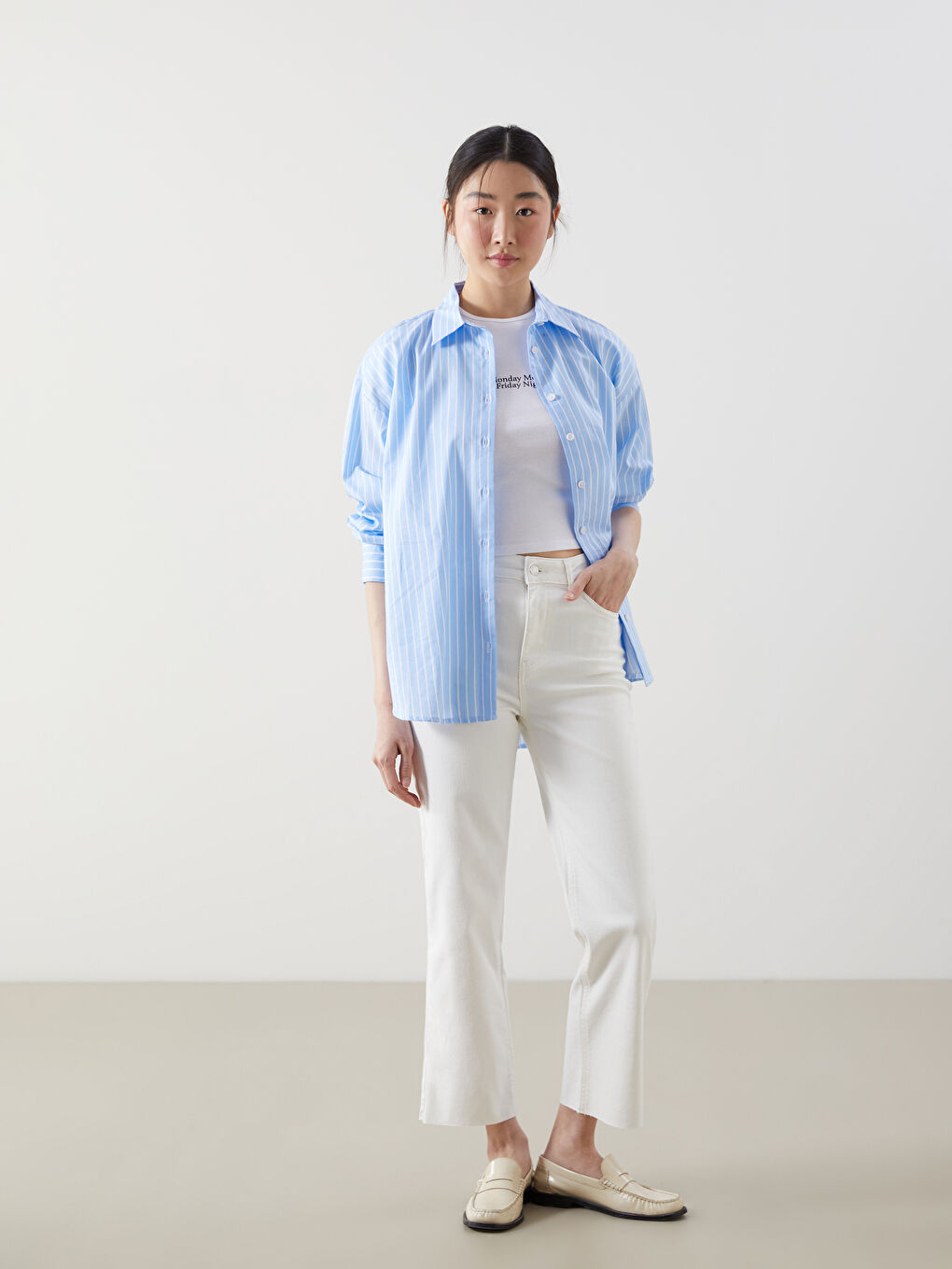 Straight Fit Women's Denim Trousers -S5DO70Z8-Q6K