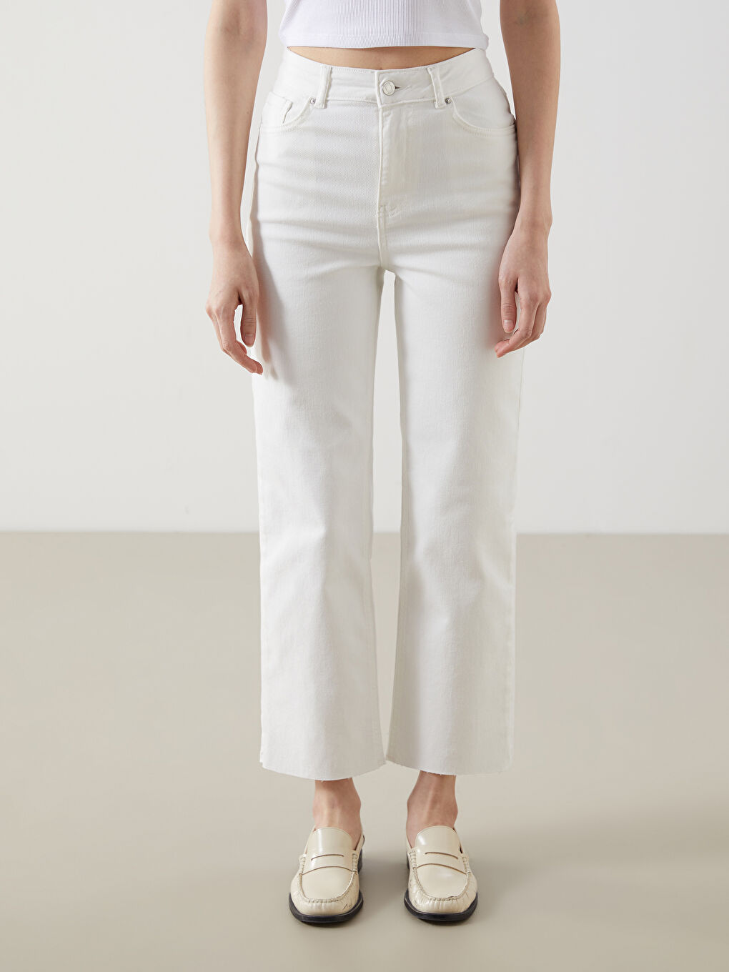 Straight Fit Women's Denim Trousers -S5DO70Z8-Q6K
