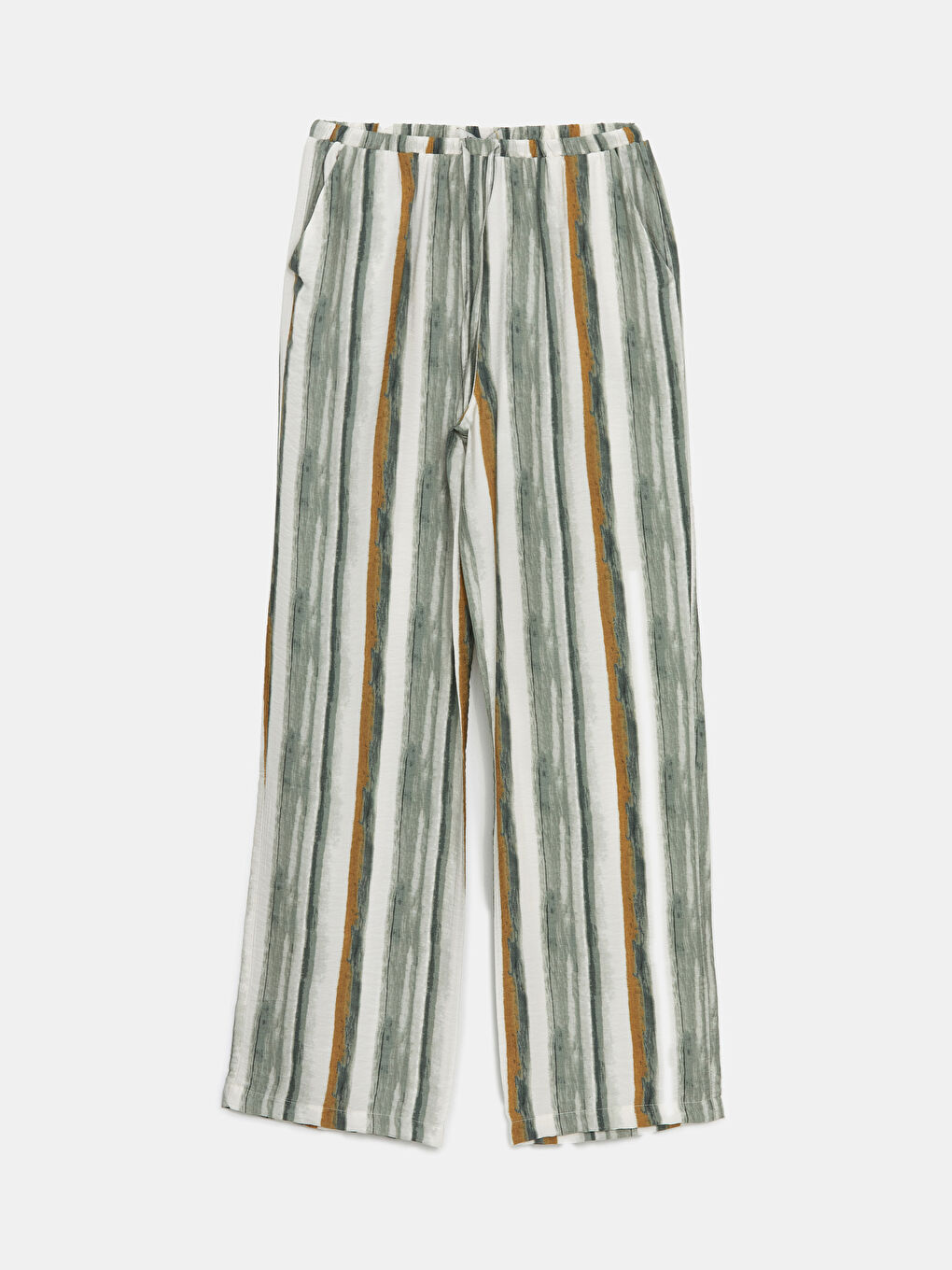 Women's Elasticated Waist Color Block Trousers -S5DO78Z8-LRR