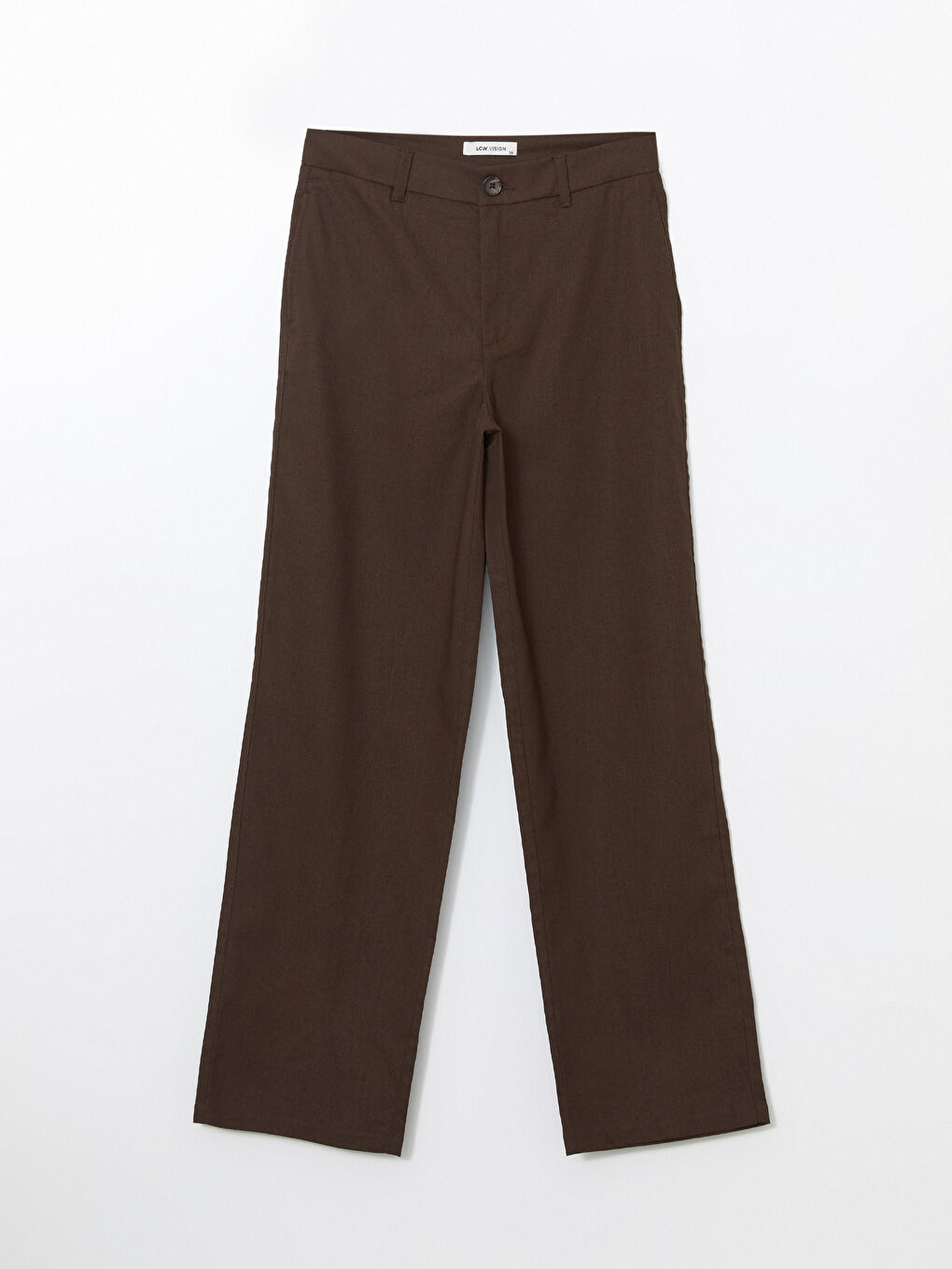 Standard Fit Linen Blend Women's Trousers -S5DO81Z8-D7V
