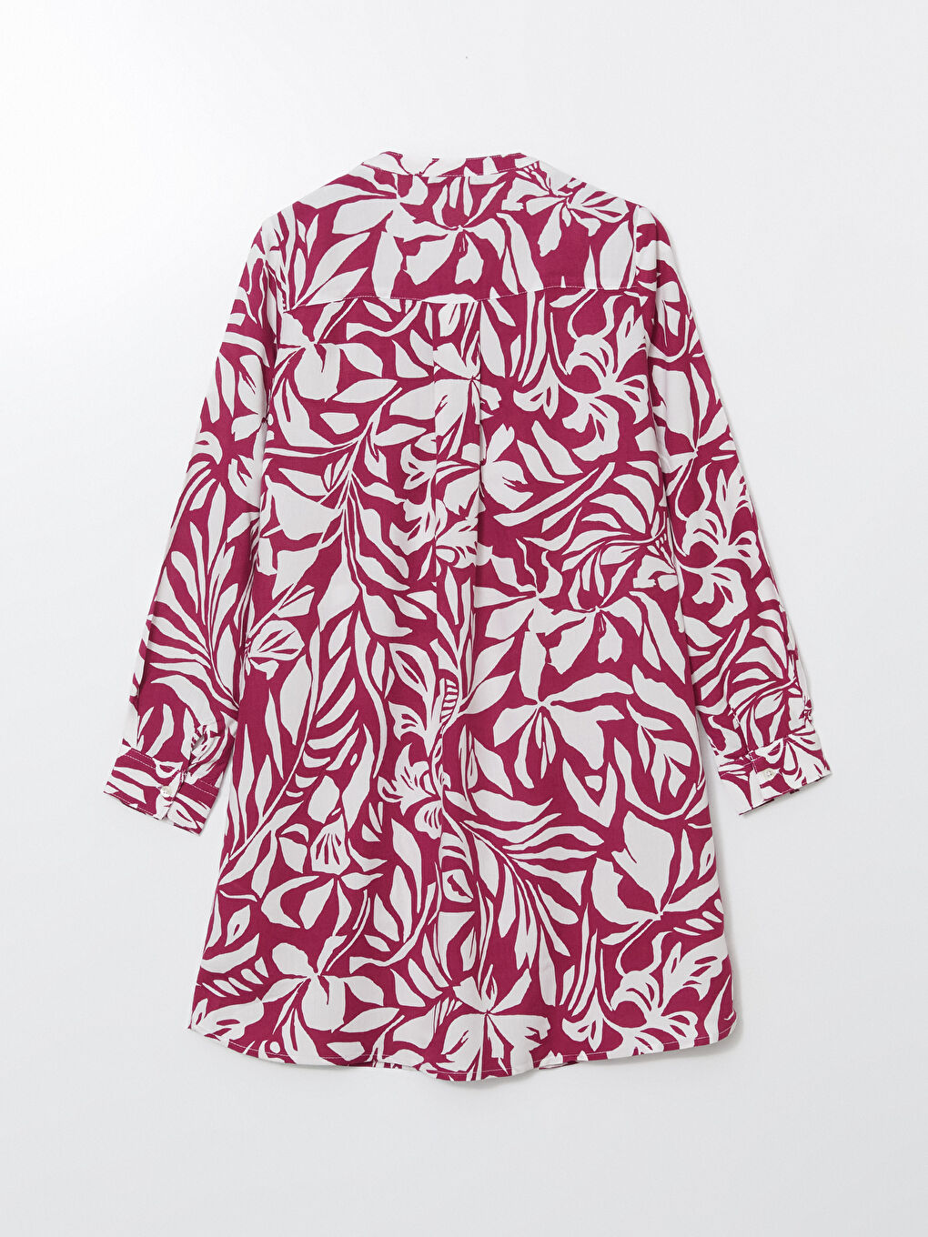 Grandad Collar Patterned Women's Shirt Tunic -S5DO92Z8-LRE