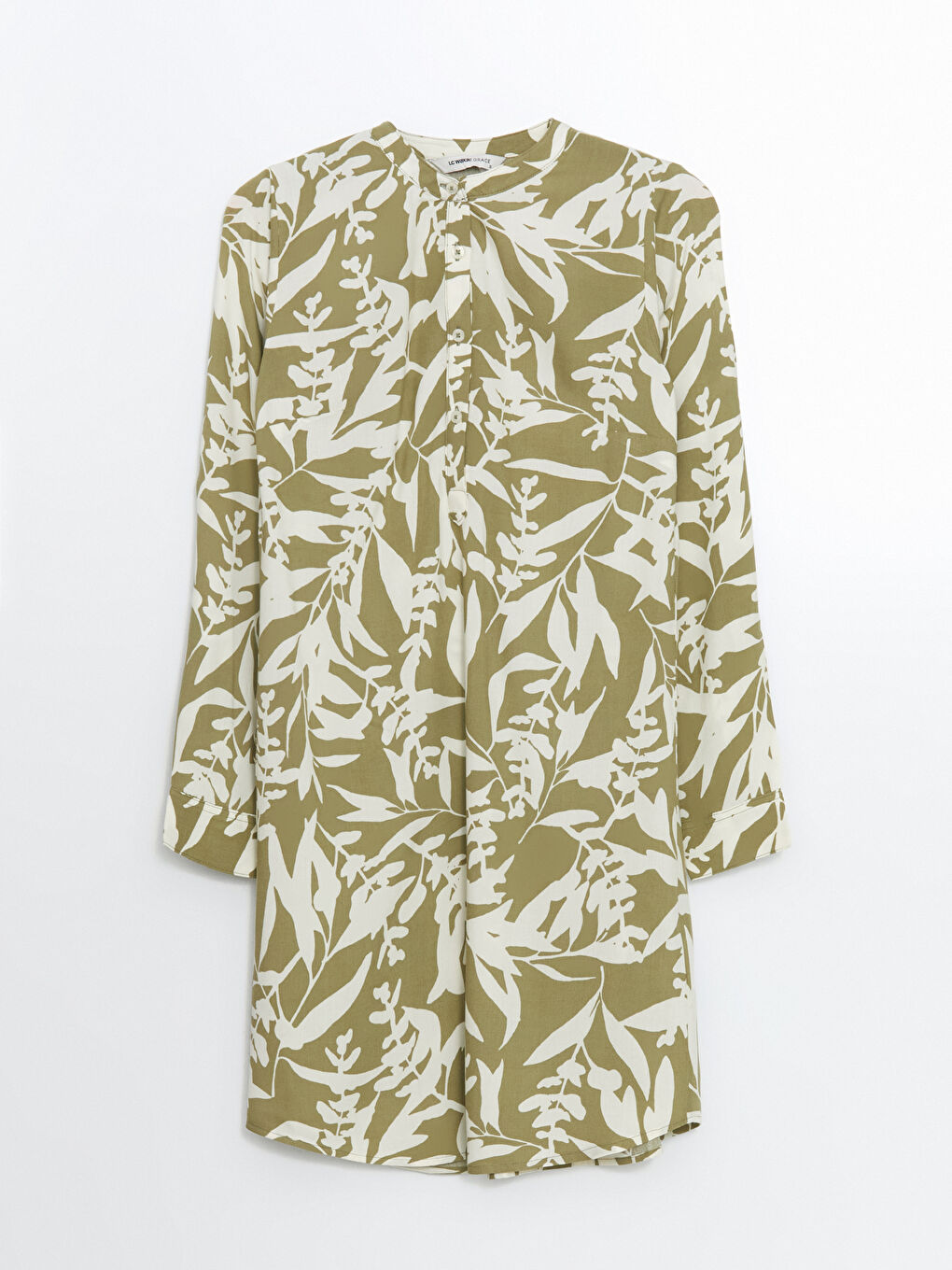 Grandad Collar Floral Women's Shirt Tunic -S5DO92Z8-LRR