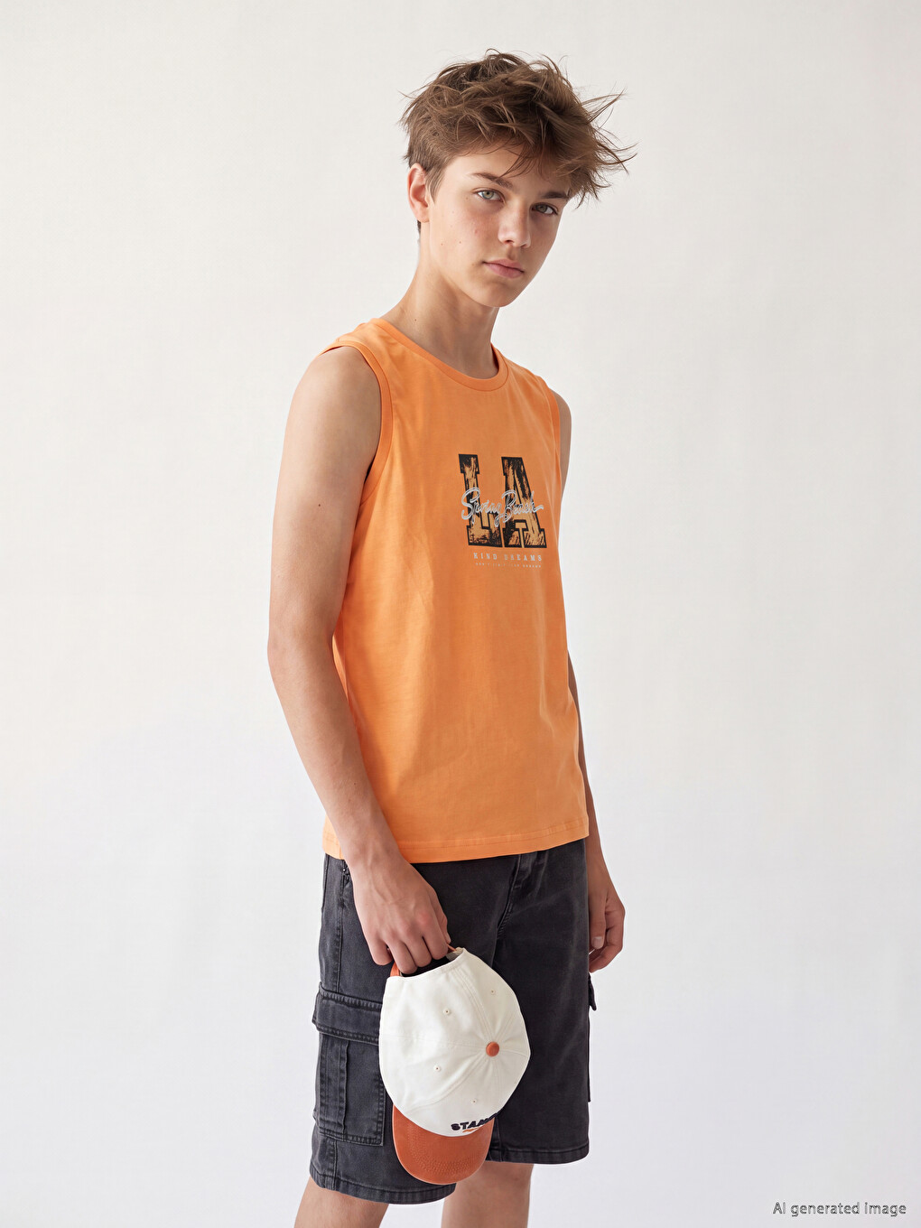 Crew Neck Boys' Tank Top-1