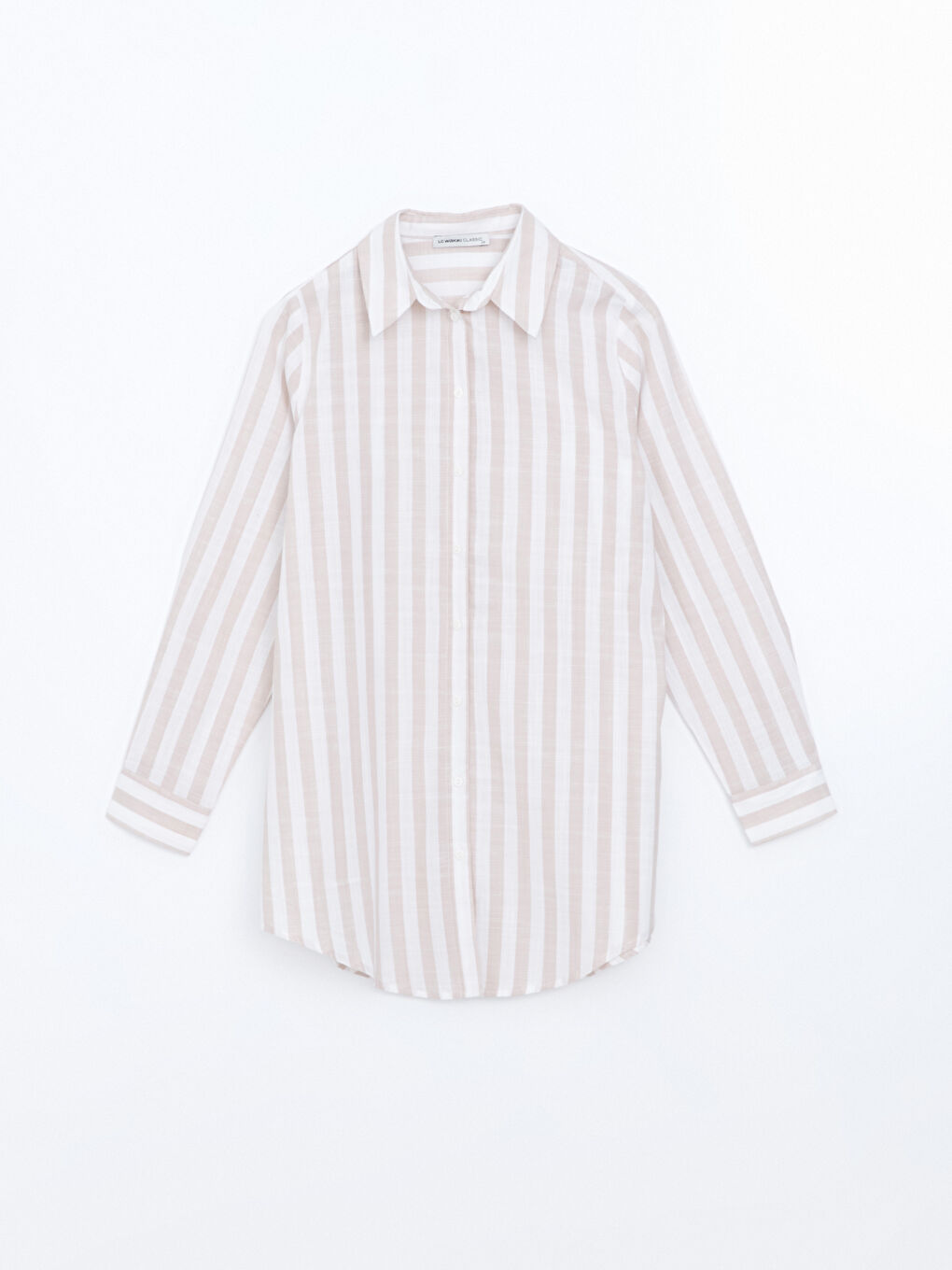 قميص تونيك مخطط بوبلين للسيدات-4