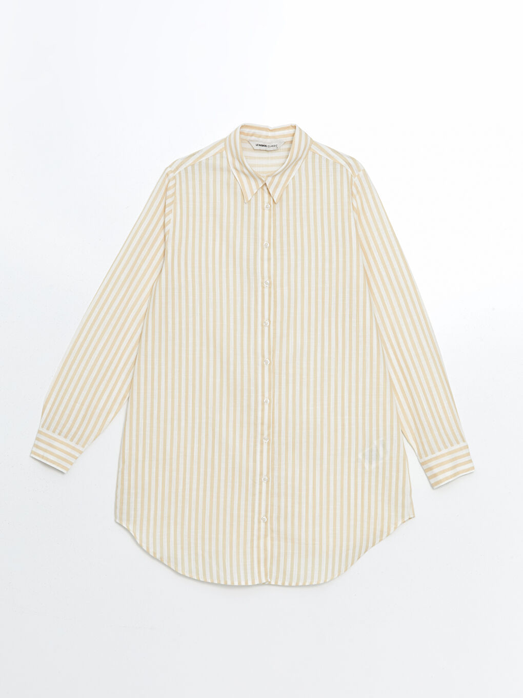 Striped Poplin Women's Shirt Tunic -S5DP08Z8-ELZ