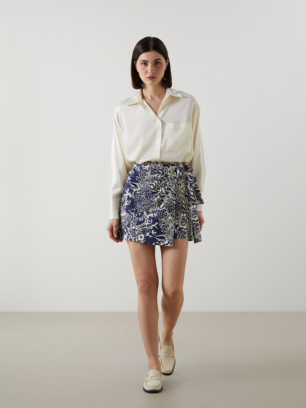 Woman ECRU Skort -S5DP14Z8-LRA