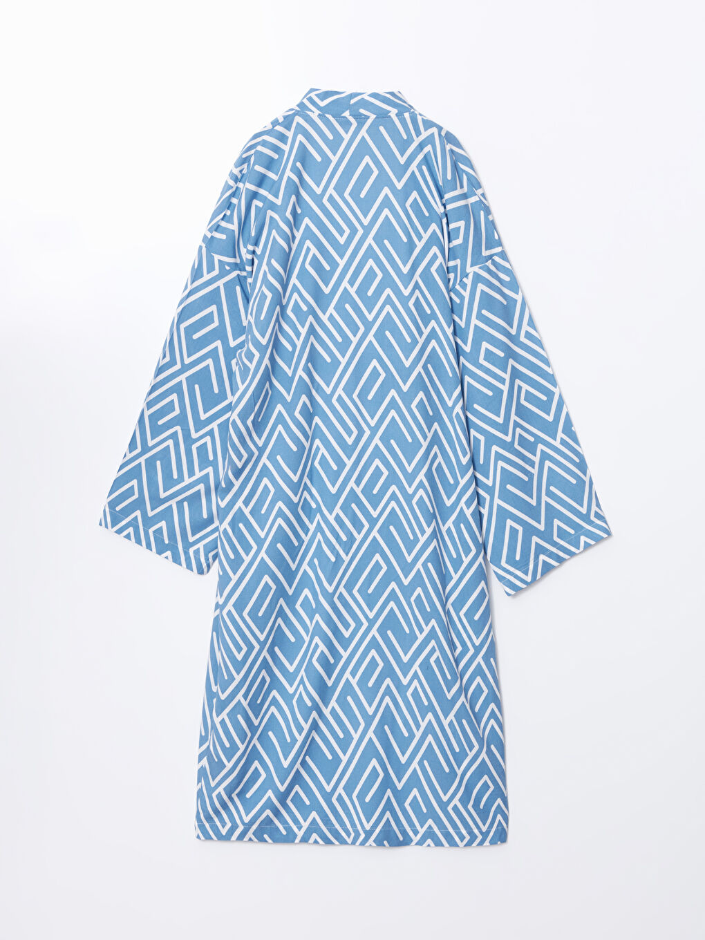 Shawl Collar Patterned Oversize Women's Kimono -S5DP18Z8-LTM