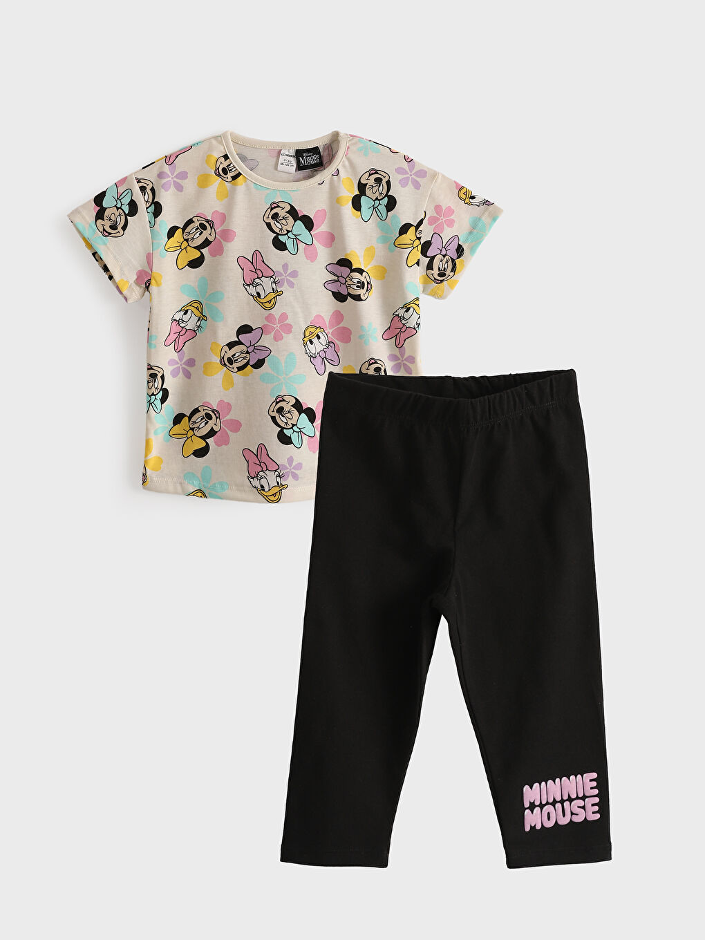 LCW baby Minnie Mouse Printed Girls T-Shirt and Leggings 2 Pack -S5DP21Z1-F9C