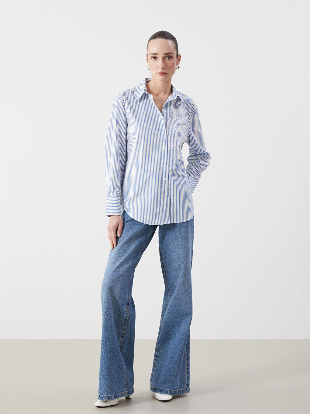 Floral Poplin Women's Shirt -S5DP30Z8-LQQ