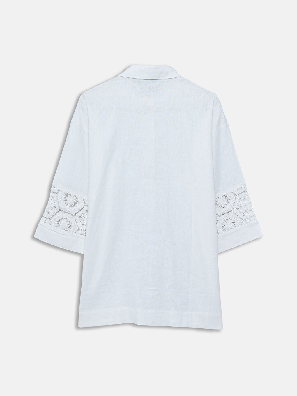 Lace Detailed Oversize Women's Shirt -S5DP31Z8-EEW
