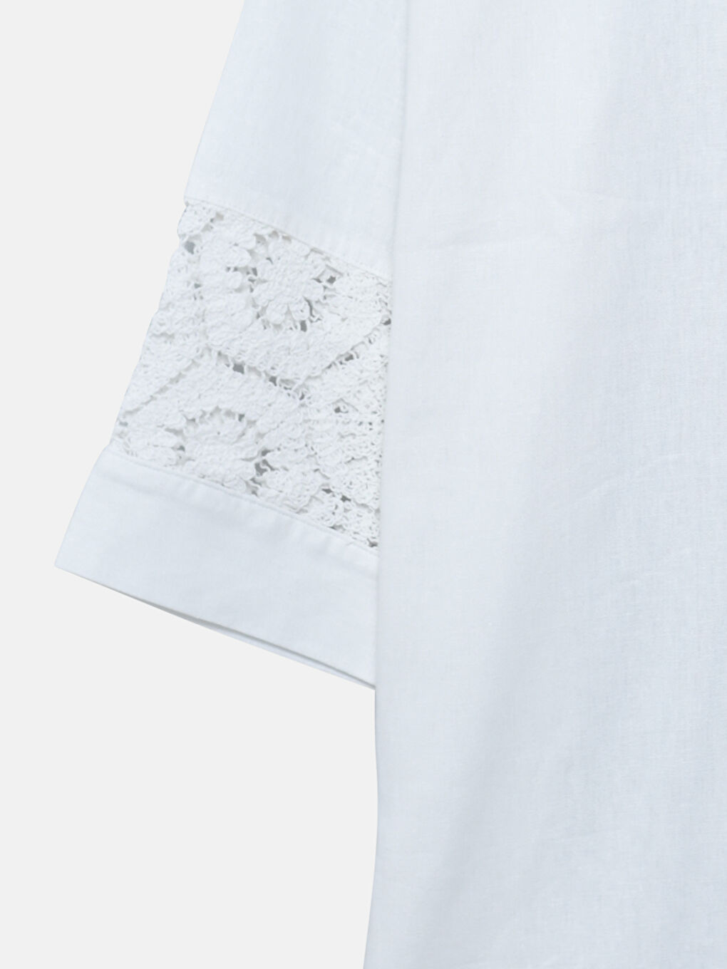 Lace Detailed Oversize Women's Shirt -S5DP31Z8-EEW