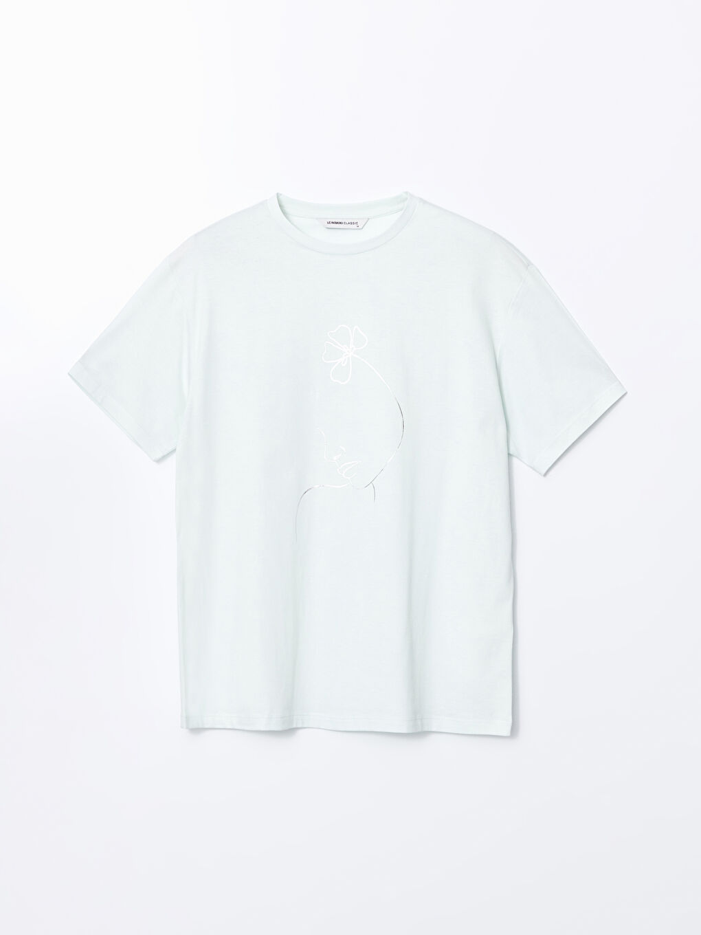 Crew Neck Printed Jersey Women's T-Shirt -S5DP37Z8-FQY