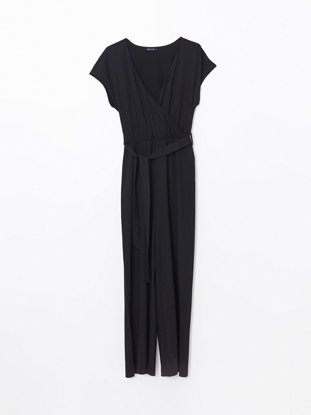 Double Breasted Textured Women's Jumpsuit -S5DP42Z8-CVL
