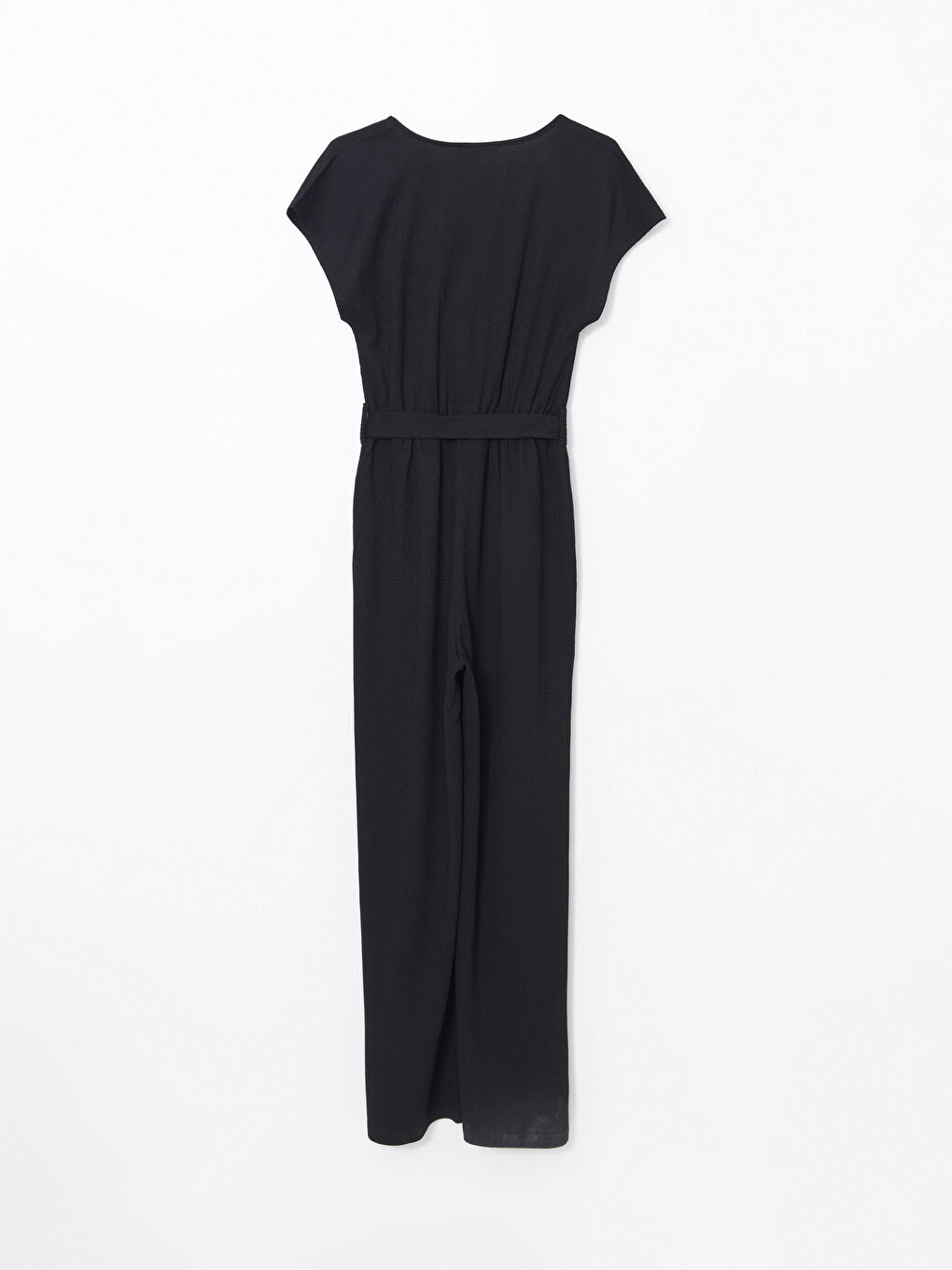 Double Breasted Textured Women's Jumpsuit -S5DP42Z8-CVL