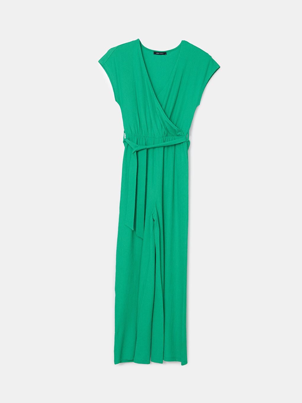 Double Breasted Textured Women's Jumpsuit -S5DP43Z8-GE6