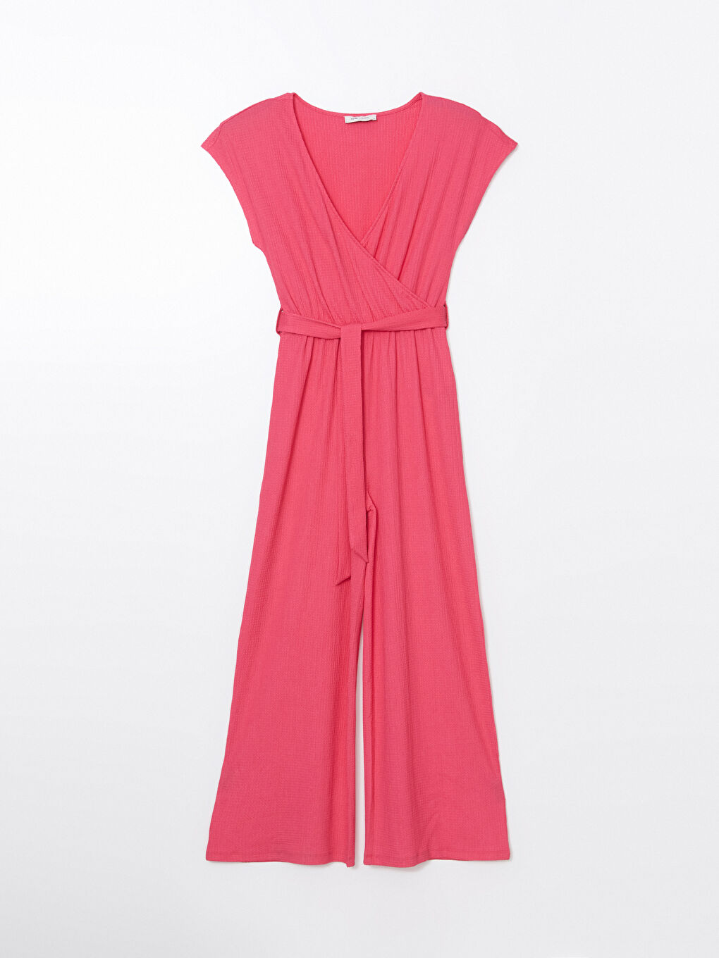 Double Breasted Textured Women's Jumpsuit -S5DP43Z8-H5A