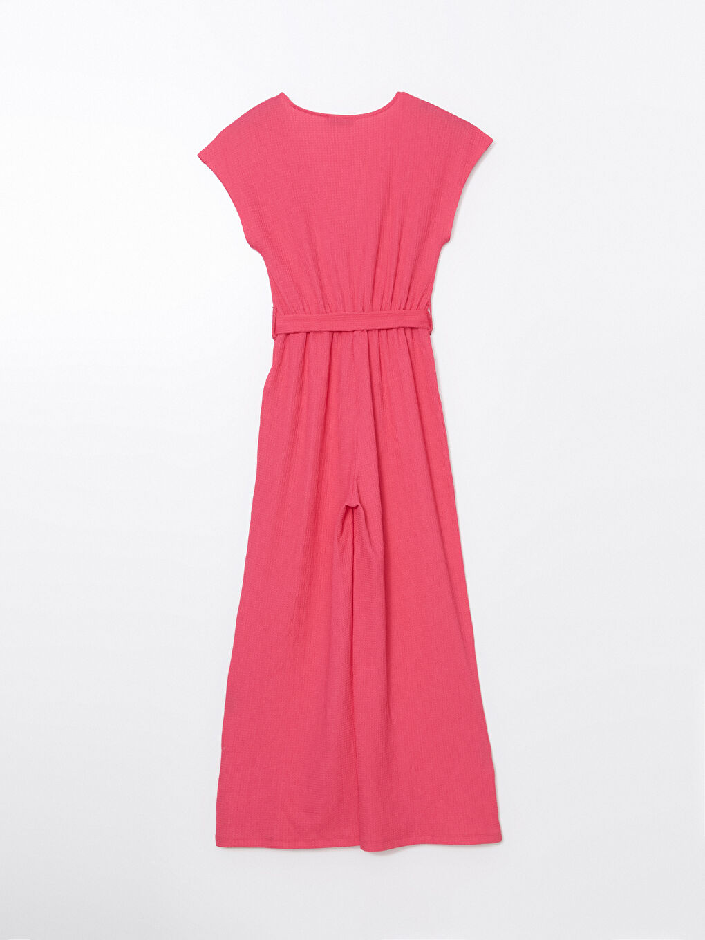 Double Breasted Textured Women's Jumpsuit -S5DP43Z8-H5A