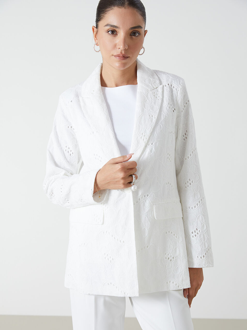 Embroidered Women's Blazer Jacket -S5DP60Z8-Q6K