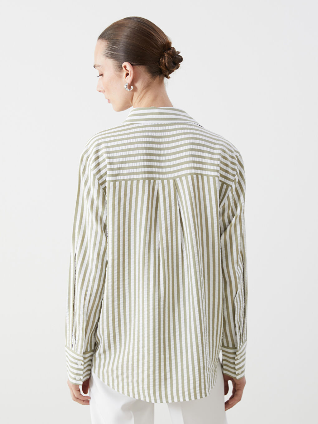 Loose Fit Striped Women's Shirt -S5DP61Z8-LFT