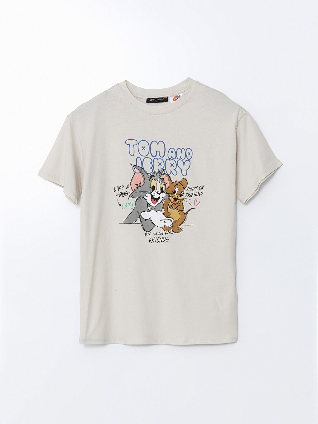 Crew Neck Tom and Jerry Printed Women's T-Shirt -S5DP81Z8-FXP