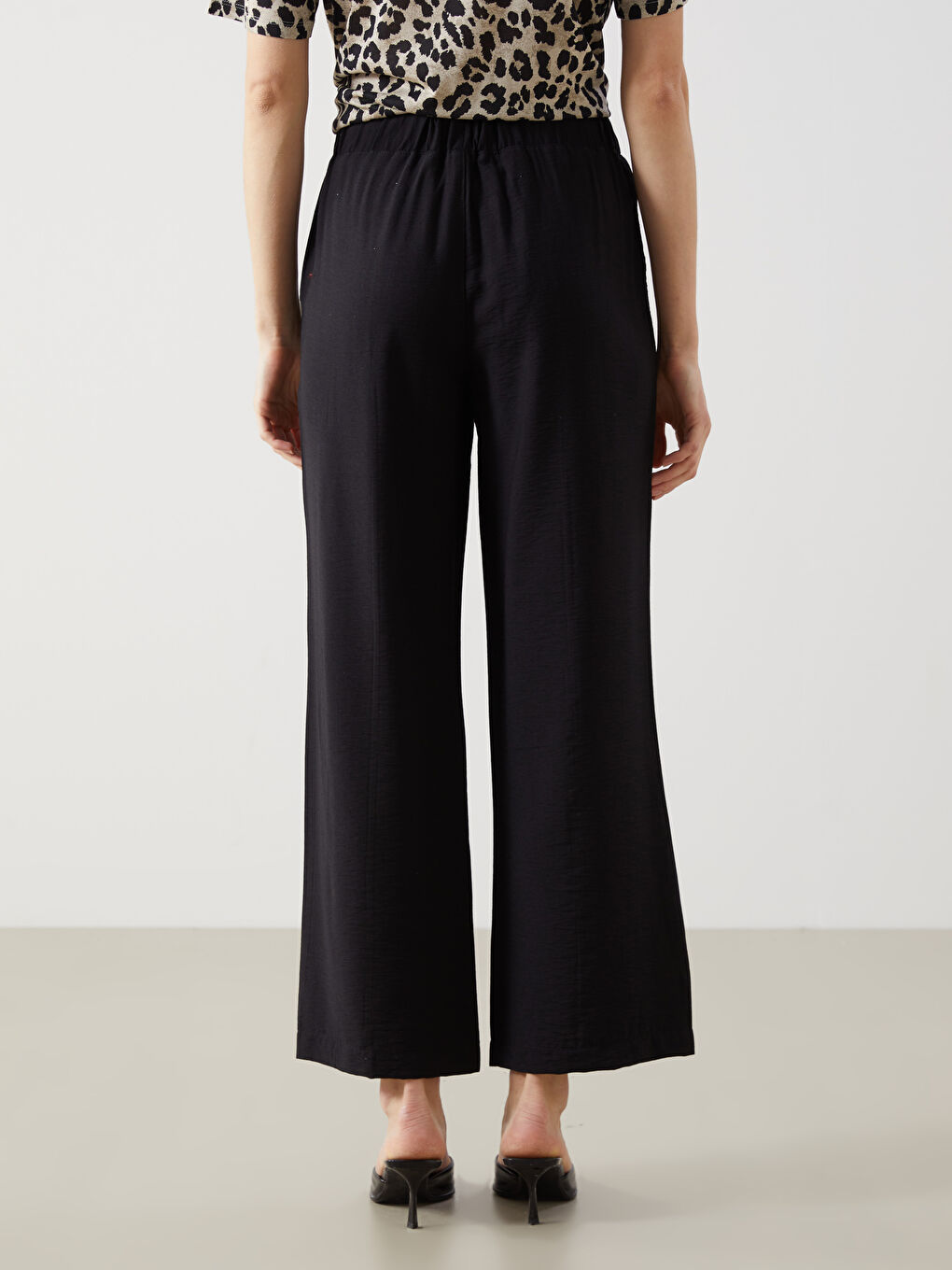 Elasticated Waist Pleated Women's Cigarette Trousers -S5DP88Z8-CVL