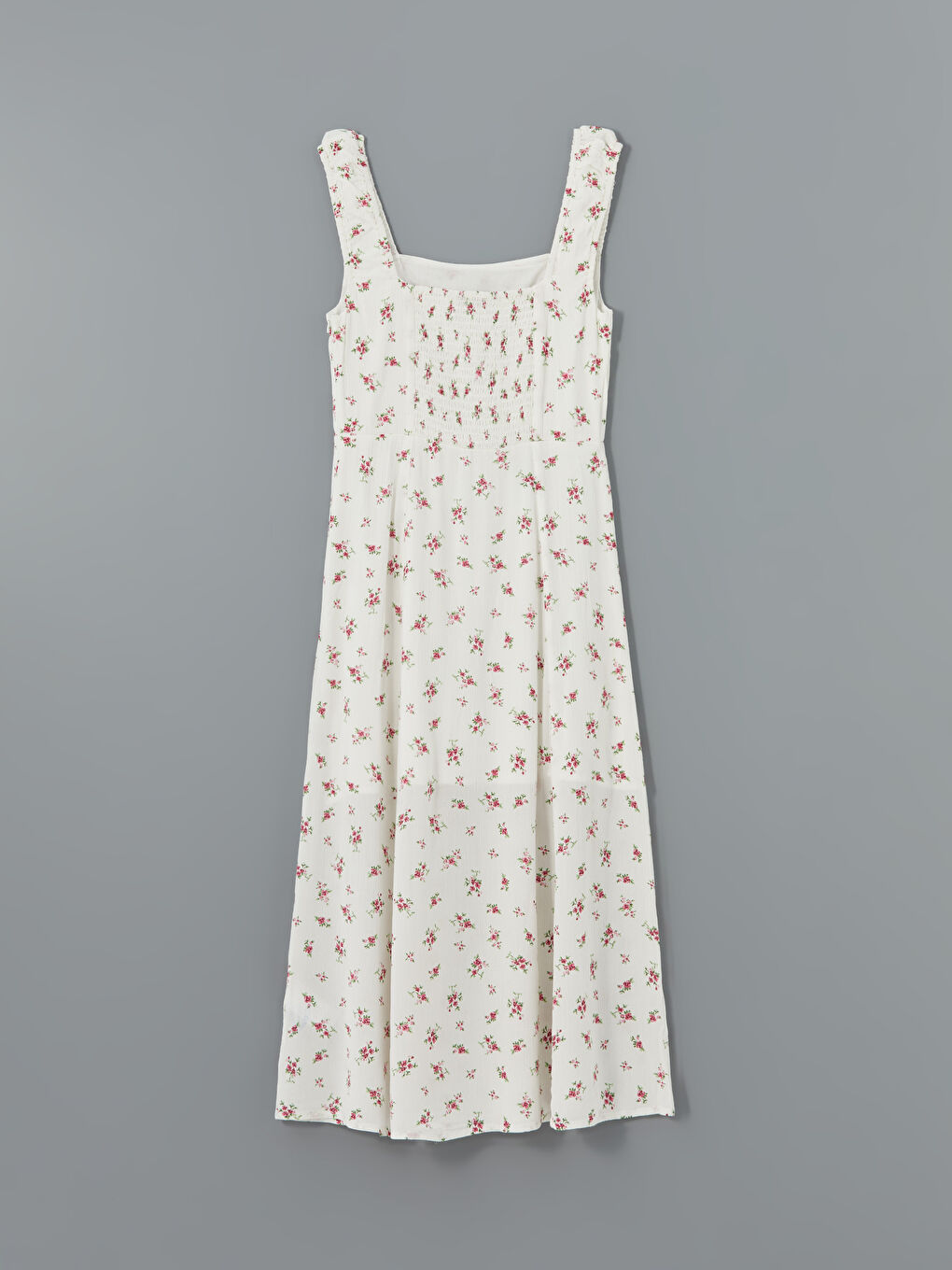 Square Collar Floral Women's Dress -S5DP90Z8-J1F