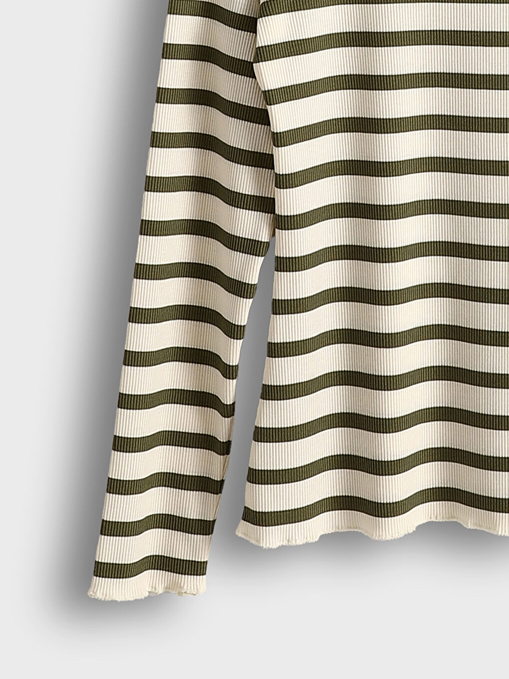 Funnel Neck Striped Long Sleeve Women's Body -S5DQ05Z8-LGE