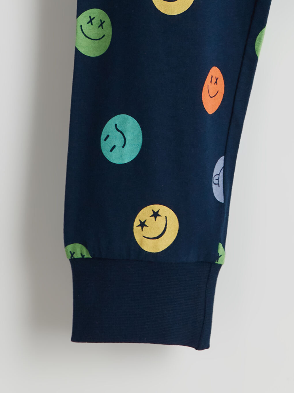 Lacivert Baskılı Penye Erkek Bebek Pijama Alt-2