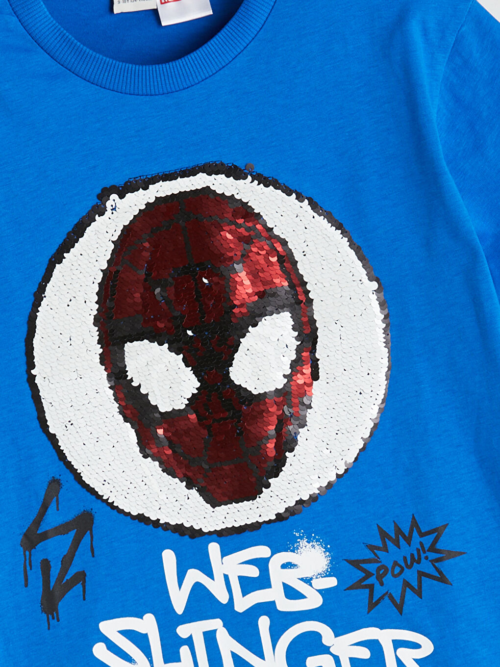 Crew Neck Spider-Man Printed Double-Sided Sequined Boys' T-Shirt -S5DQ97Z4-HGU