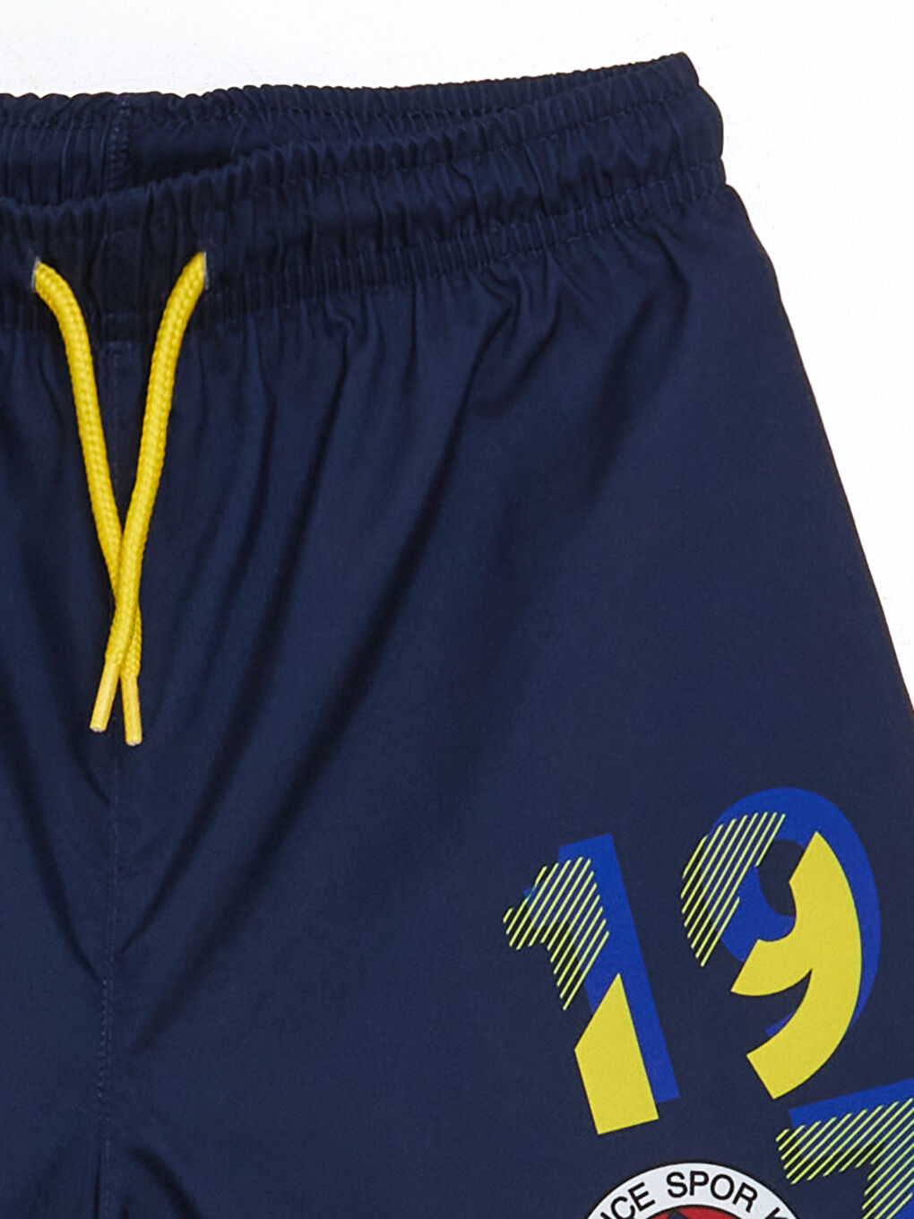 LCW Kids Sari Bisiklet Yaka Fenerbahçe Baskılı Erkek Çocuk Atlet ve Deniz Şortu - 5