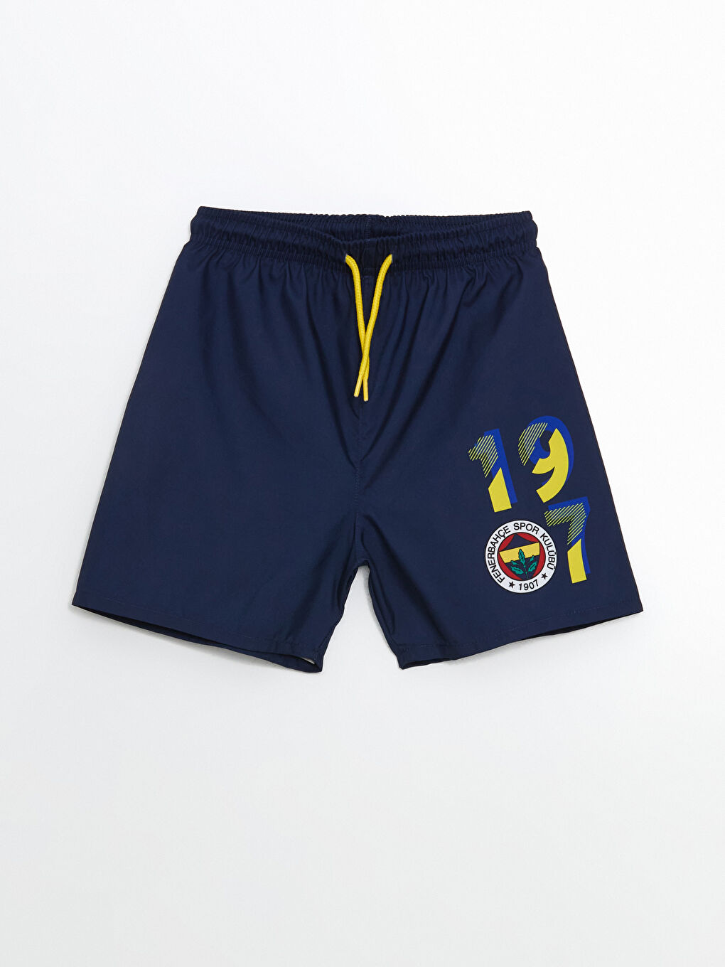 LCW Kids Sari Bisiklet Yaka Fenerbahçe Baskılı Erkek Çocuk Atlet ve Deniz Şortu - 6