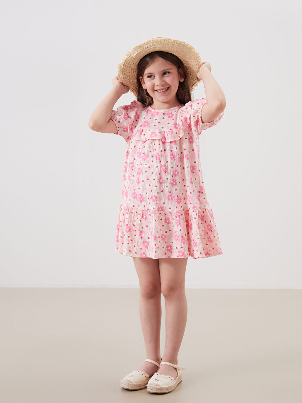 LCW Kids جلێکی چرچی گوڵدار بۆ کچان -S5DR38Z1-LT4