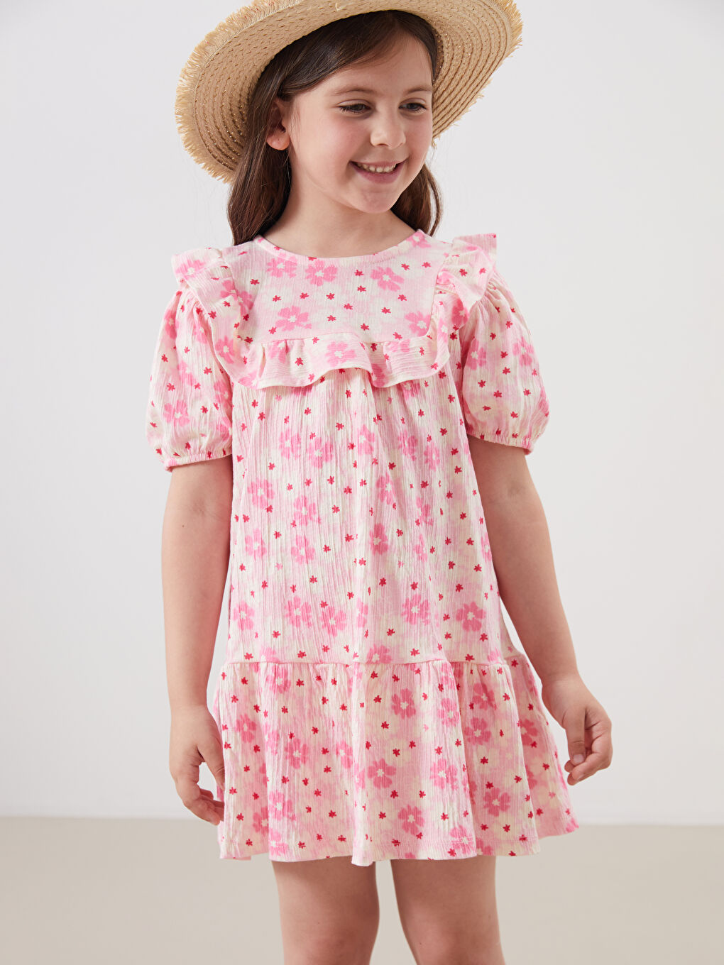 LCW Kids جلێکی چرچی گوڵدار بۆ کچان -S5DR38Z1-LT4