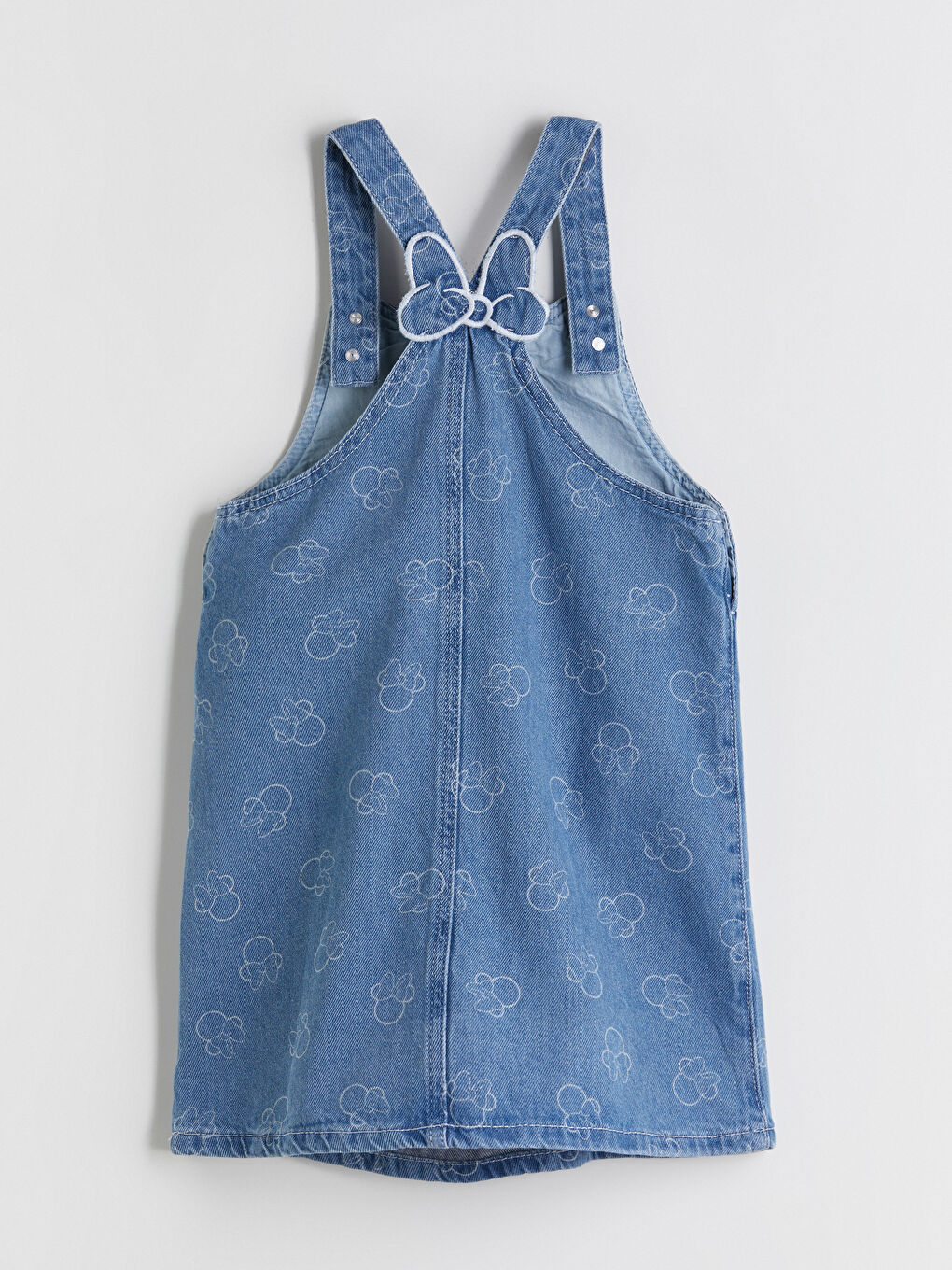 LCW Kids Minnie Mouse Embroidered Girls' Denim Dress -S5DR40Z1-LR1