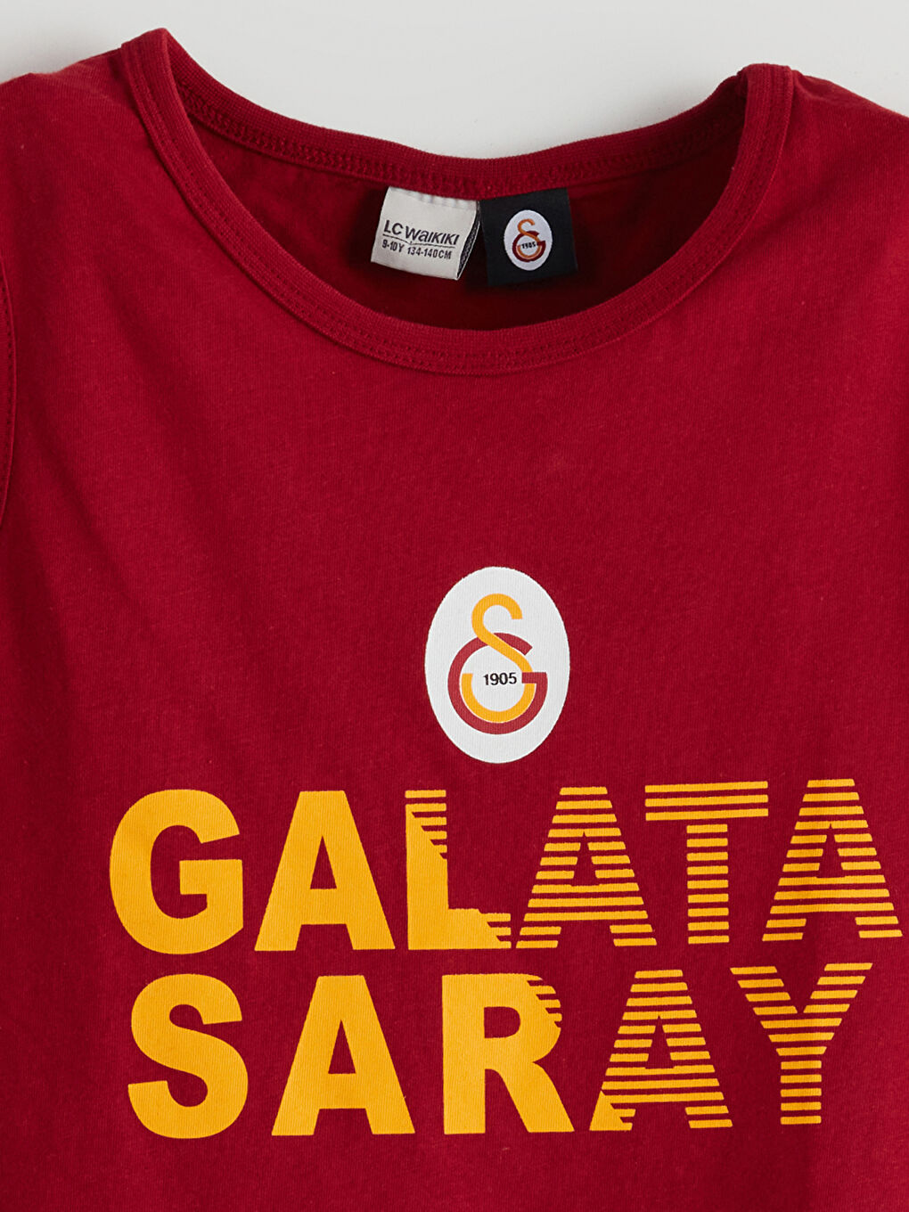 Kırmızı Bisiklet Yaka Galatasaray Baskılı Erkek Çocuk Atlet ve Deniz Şortu-3