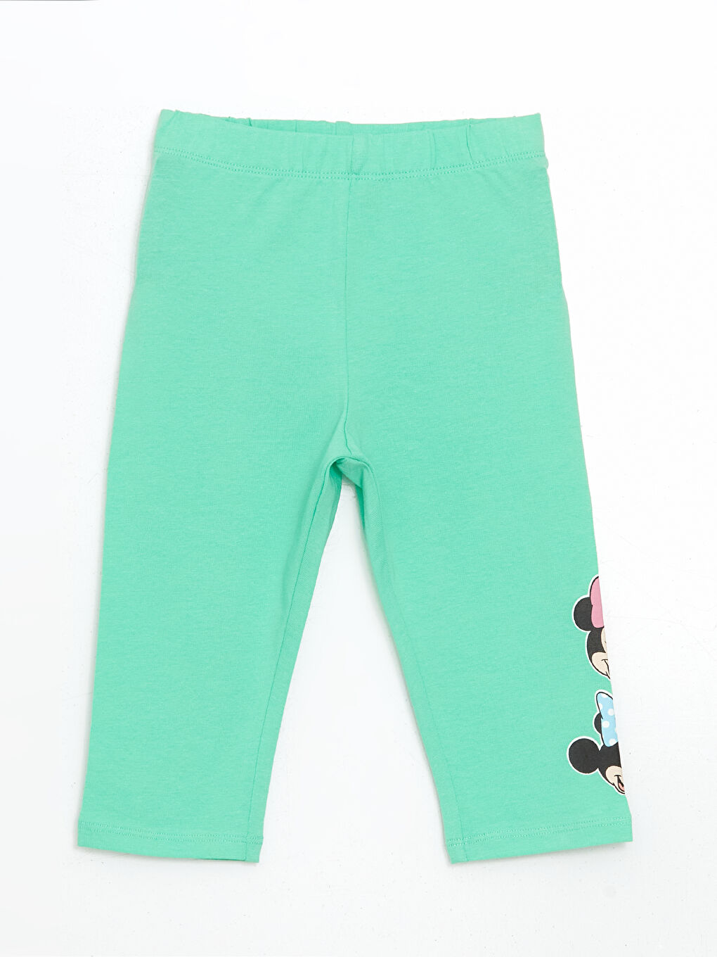 Yeşil Minnie Mouse Baskılı Kız Çocuk Tayt