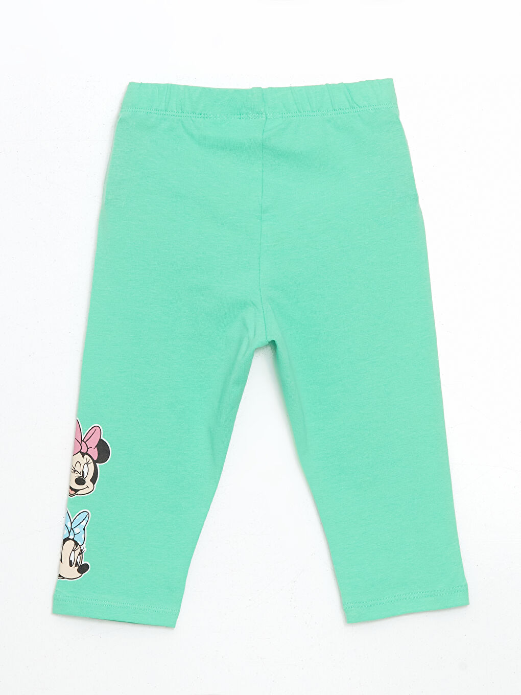 Yeşil Minnie Mouse Baskılı Kız Çocuk Tayt-1