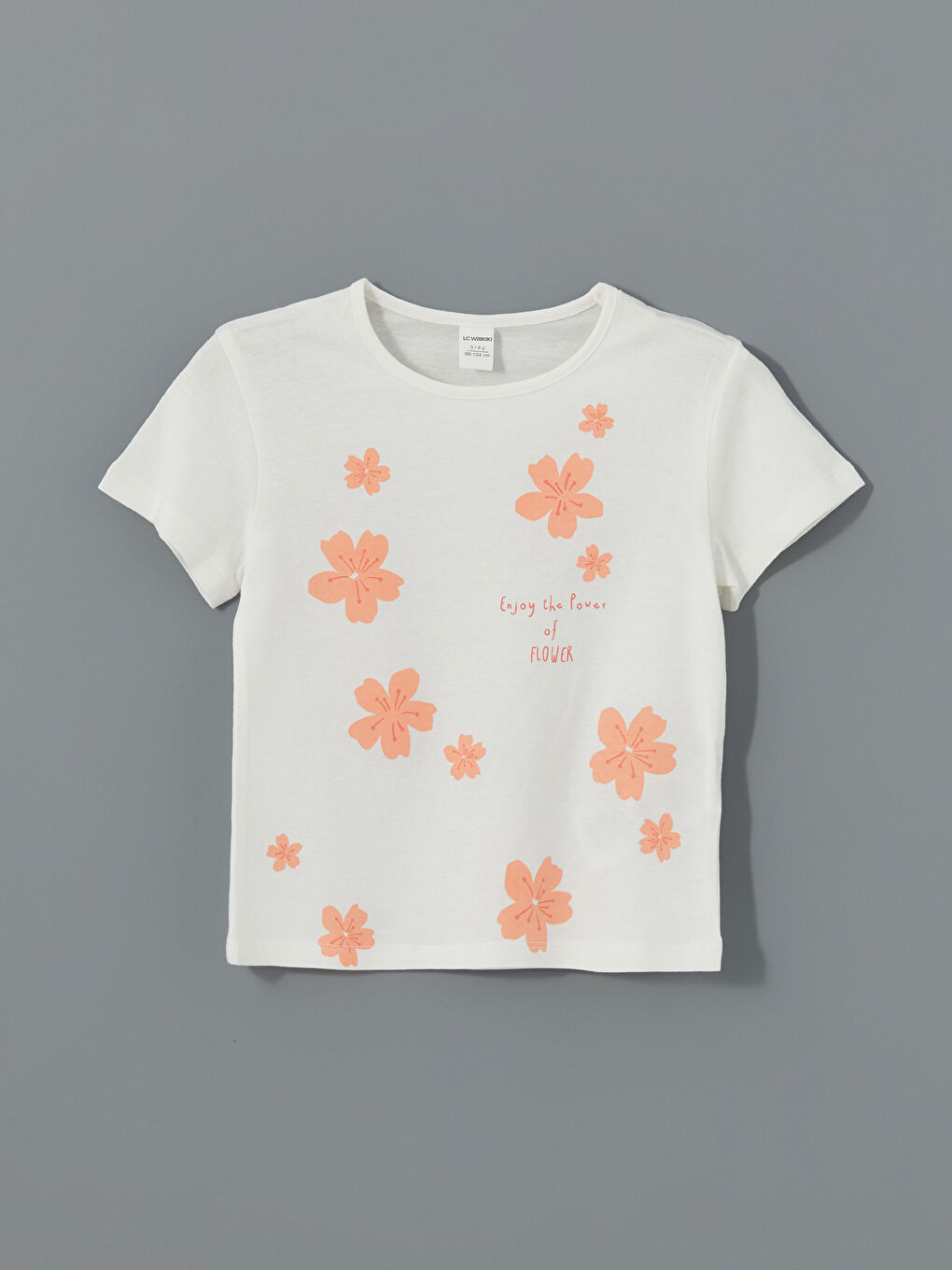 Crew Neck Floral Girls T-Shirt 2-Pack -S5DR89Z1-R9J
