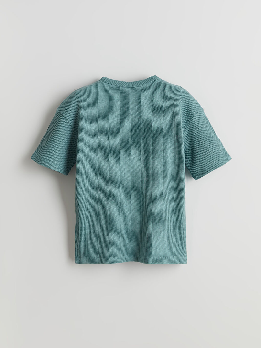 Crew Neck Textured Boys' T-Shirt and Shorts -S5DR96Z4-GP4