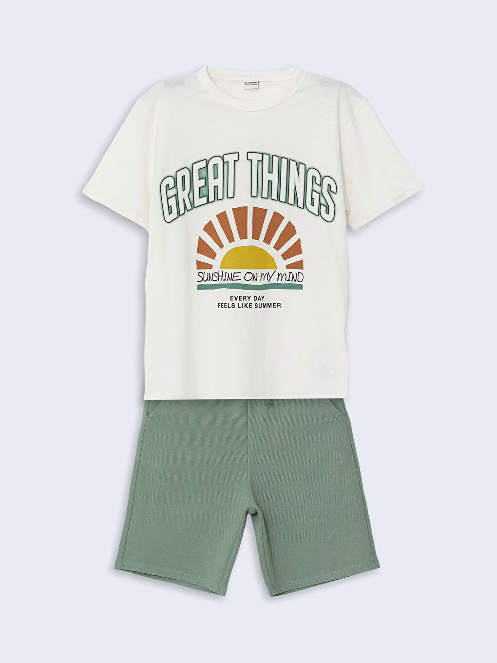 Crew Neck Boys' T-Shirt and Shorts -S5DS16Z4-FDJ