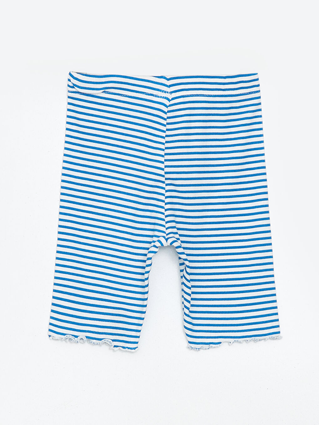 Lacivert Beli Lastikli Çizgili Kız Çocuk Tayt-1