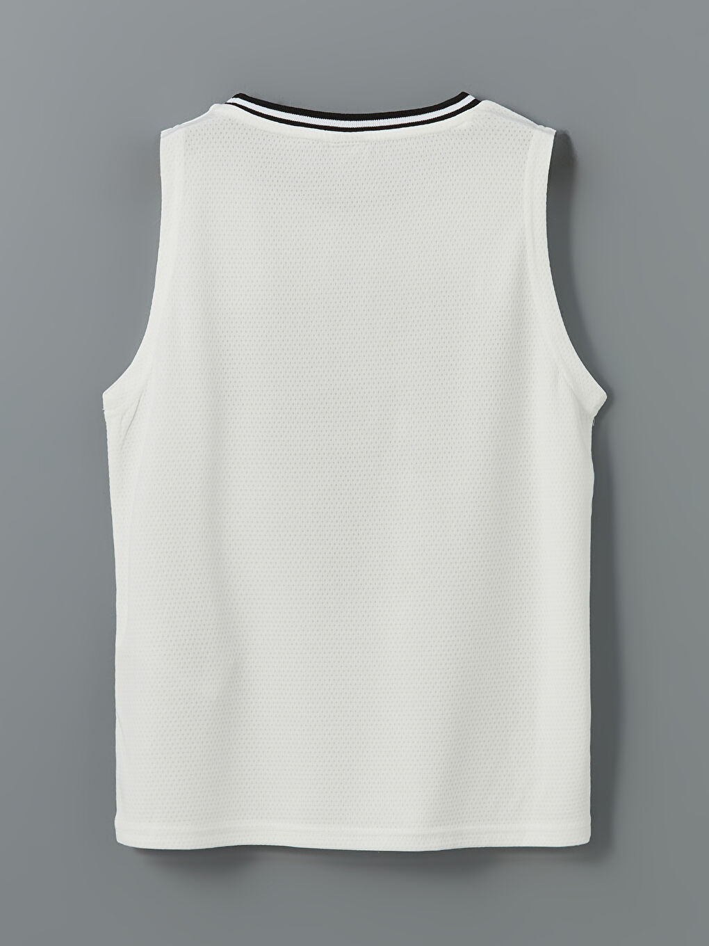 Beyaz Bisiklet Yaka New York Baskılı Erkek Çocuk Atlet-1