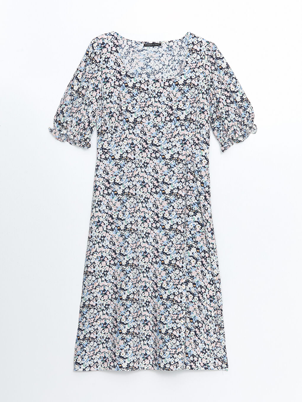 Square Collar Floral Women's Dress -S5DS57Z8-F9C