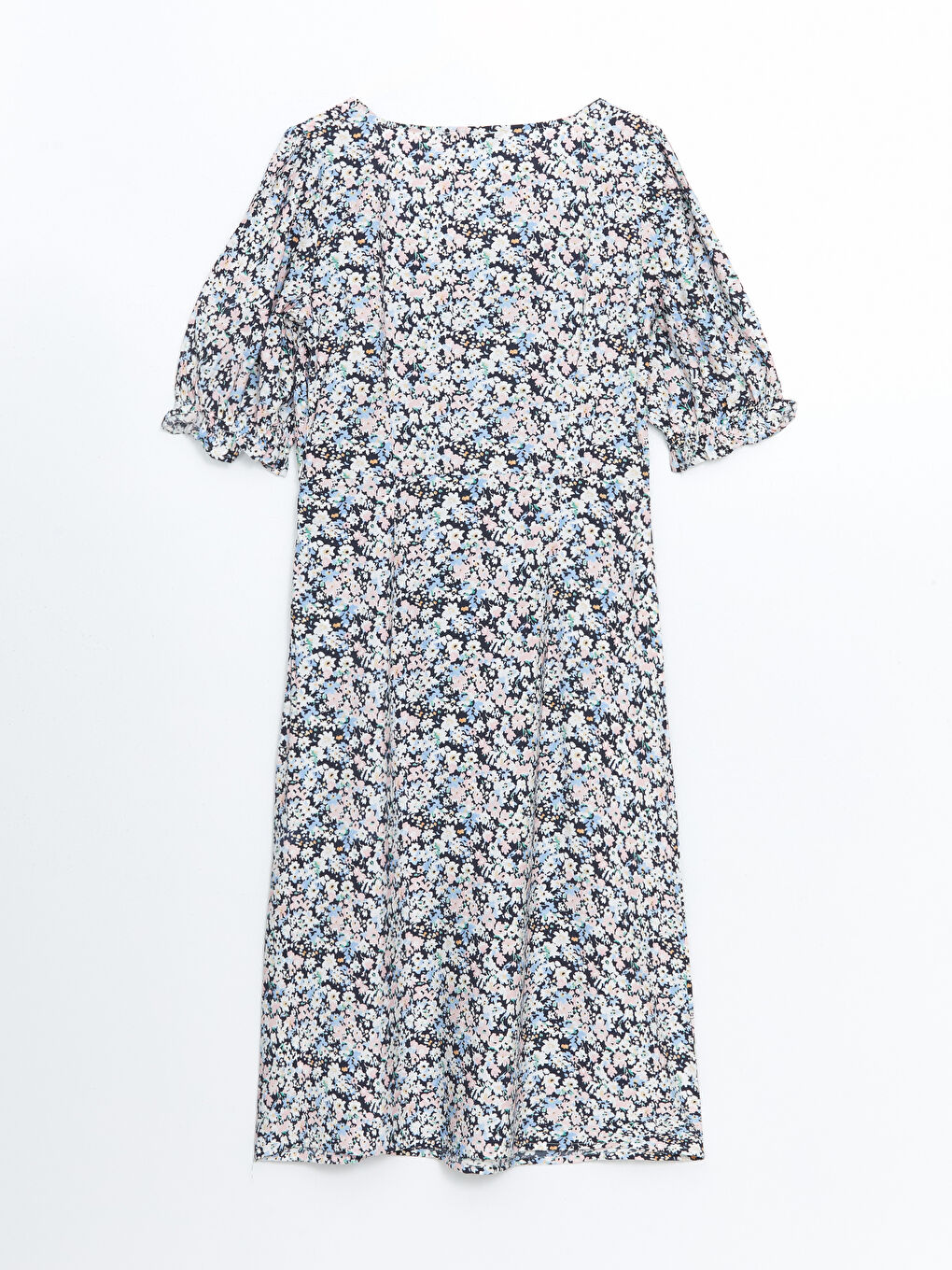 Square Collar Floral Women's Dress -S5DS57Z8-F9C