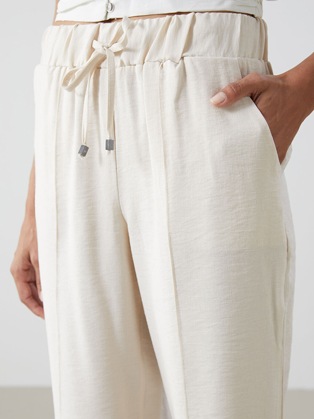 Elastic Waist Women'S Pants -S5DS65Z8-GD0