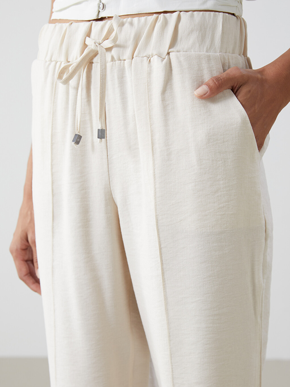 Elastic Waist Women's Trousers-3