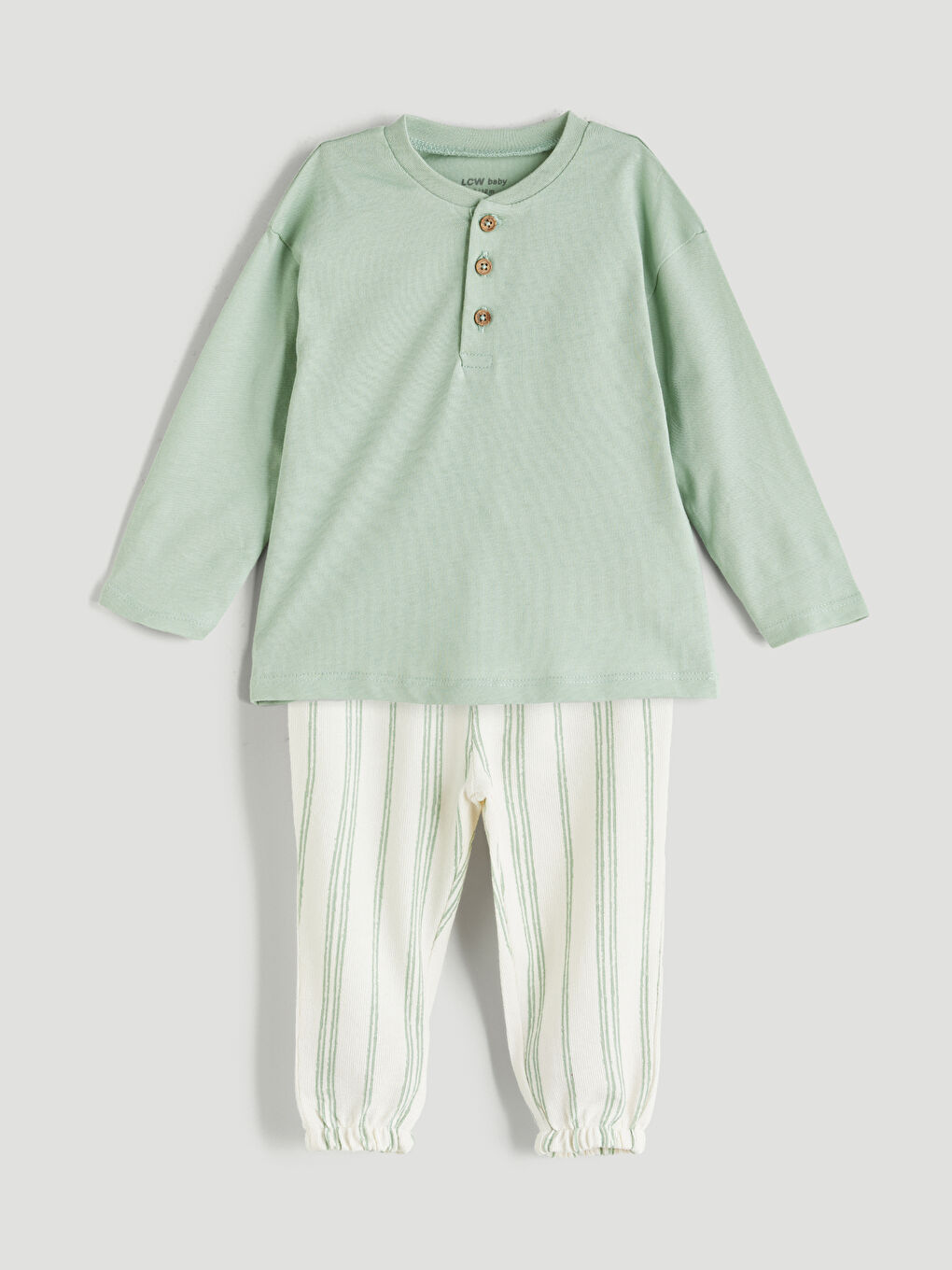 LCW baby Komplet Majica i Pantalone za Bebe Dečake sa Kopčanjem na Dugme 2 komada -S5DS71Z1-RYZ