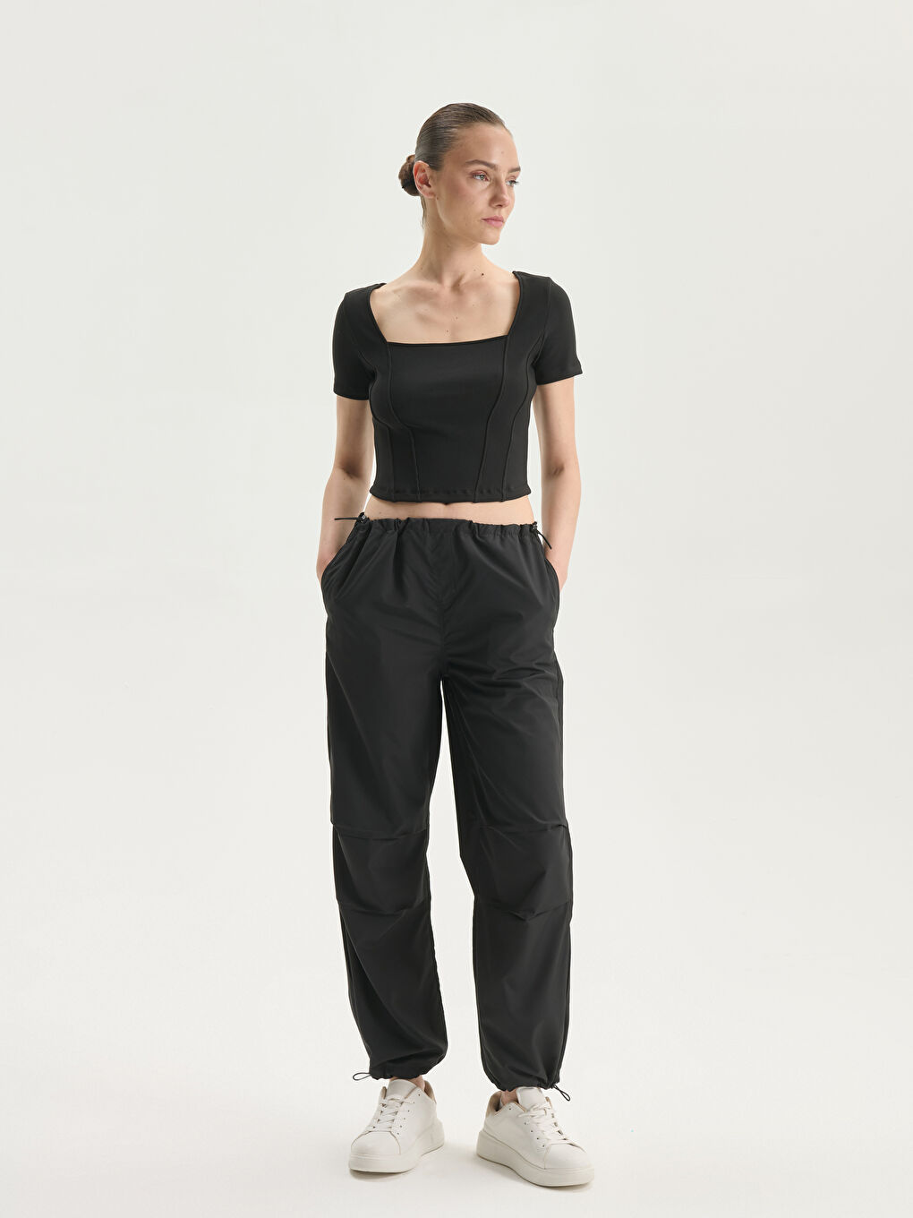 Elastic Waist Women's Jogger Trousers -S5DT30Z8-HPN