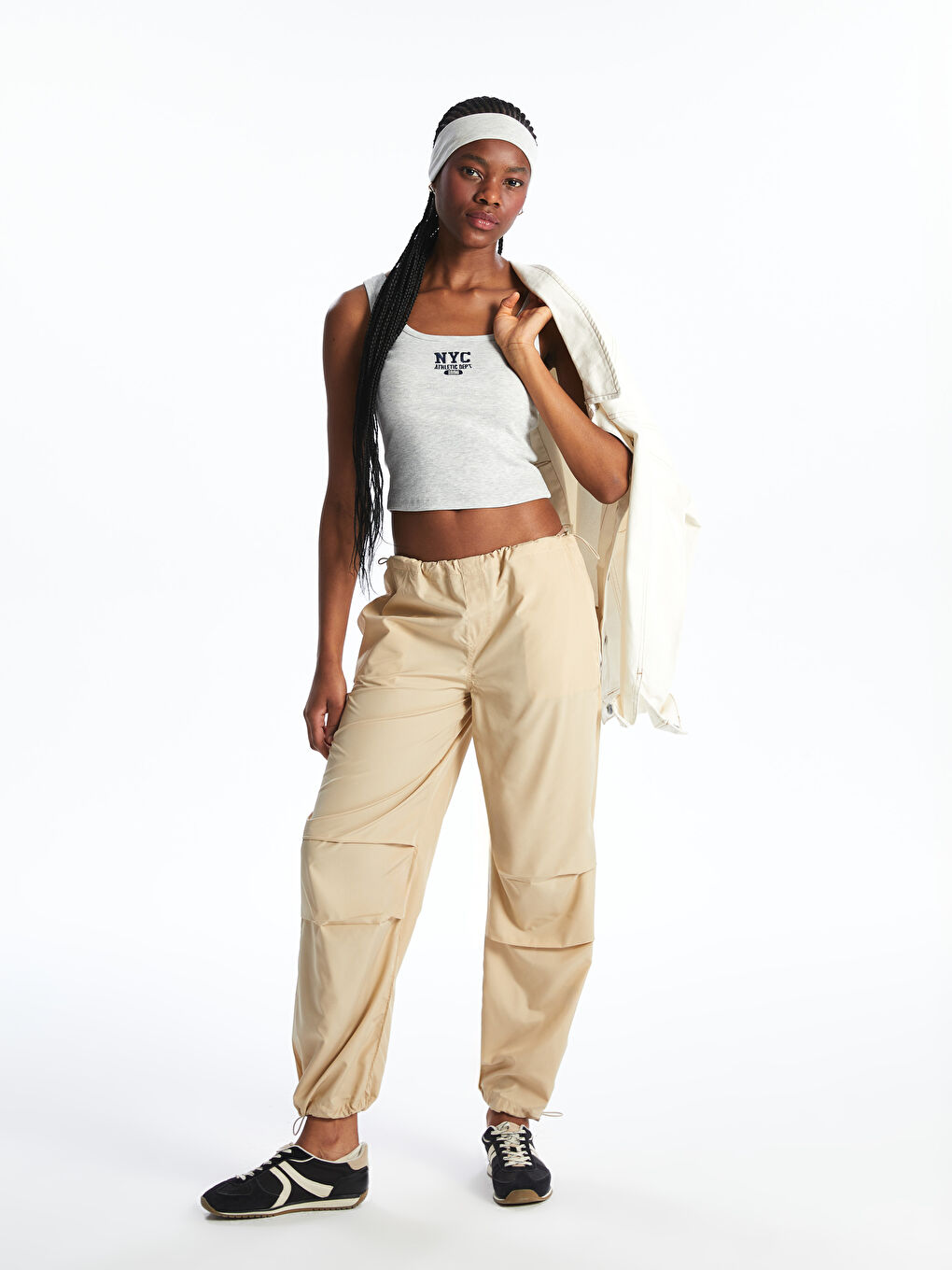 Elastic Waist Women's Jogger Trousers
